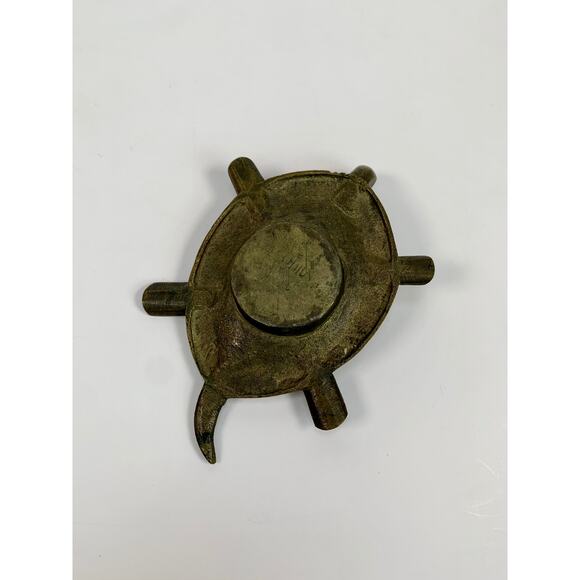 Vintage Ashtray - Overturned Tortoise Turtle - Brass Home Decor - Tobacciana - Picture 7 of 7